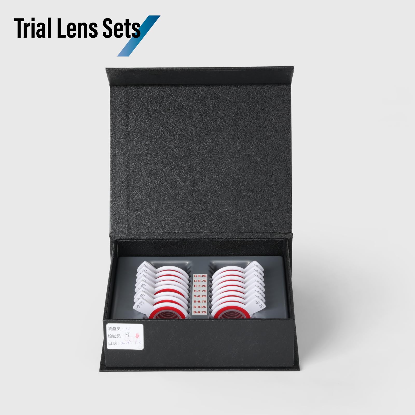 Professional 16-Pack Replacement Prescription Lens Inserts for Eyeglasses | -6.25 to -9.25 D Negative Sphere Diopters | Boxed Set for Optometrists, Ophthalmologists, and Optical Laboratories