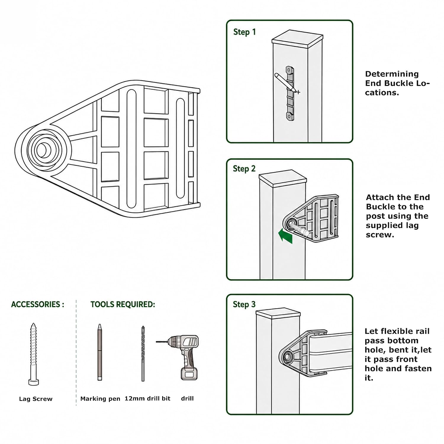 Equine Fencing Accessory End Buckle 5pcs, Weatherproof Horse Fence, Suitable for Equine Events, Clubs and Outdoor Riding Perimeter Use