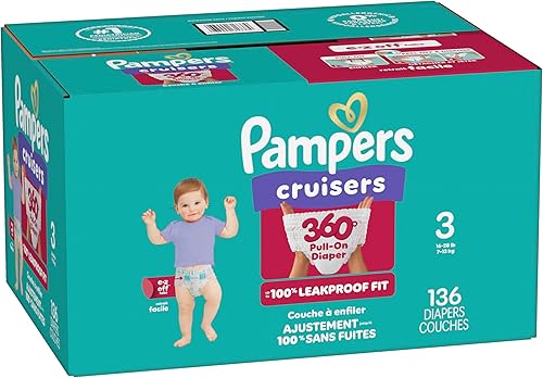 Miniatura 13 de Pampers Diapers - Cruisers 360 - Size 3, 136 Count, Babyproof up to 100% Leakproof Pull-On Diaper