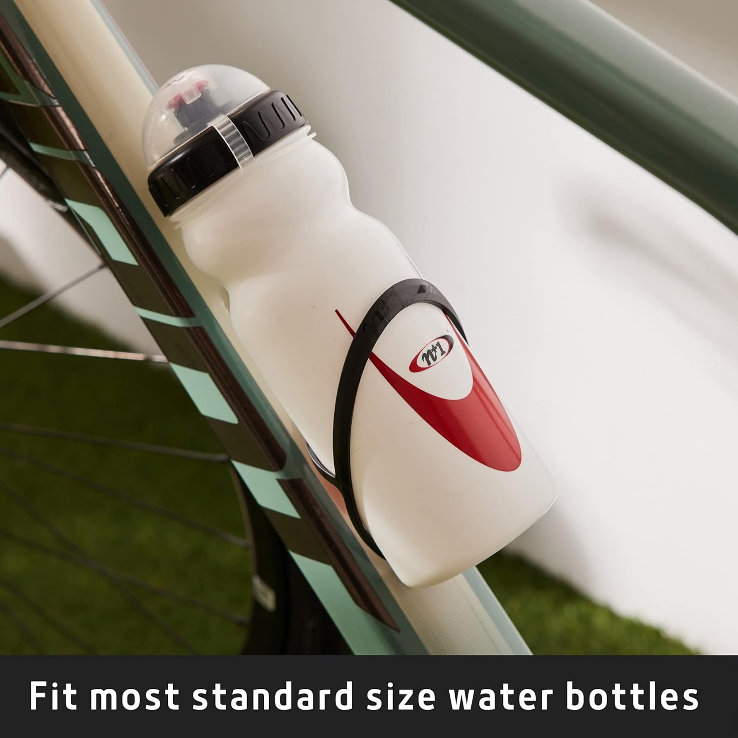N+1 Ultralight Carbon Fiber Nylon Bike Water Bottle Cage Holder- Lightweight 0.6oz. Bicycle Bottle Holder for Road Bikes, MTB, Mountain Cycling