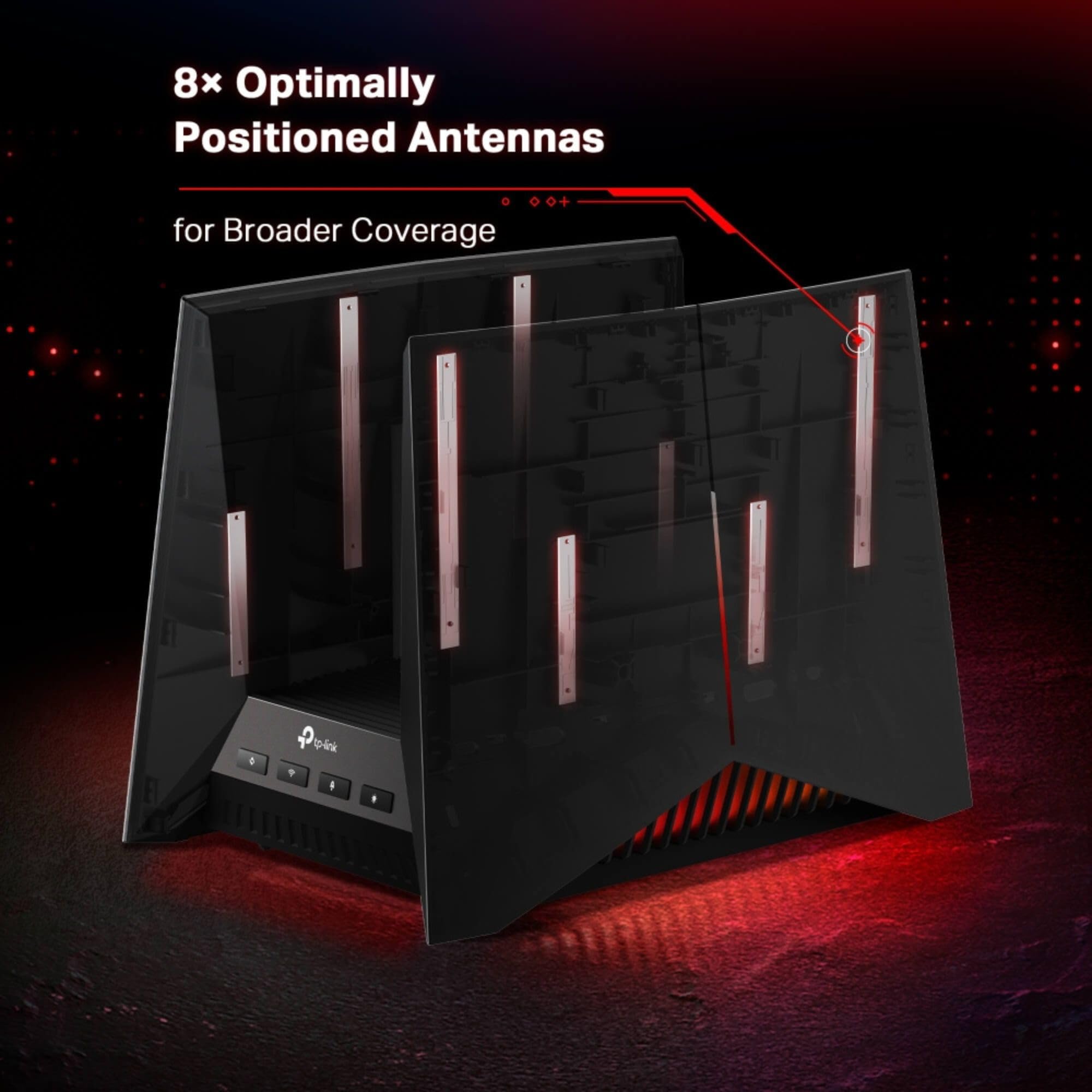TP-Link Archer GE800 Router da gioco WiFi 7 BE19000 Mbps, router WiFi tri-banda, porte 10G, pannello di gioco dedicato, porta USB 3.0, accelerazione esclusiva per giochi, HomeShield, installazione