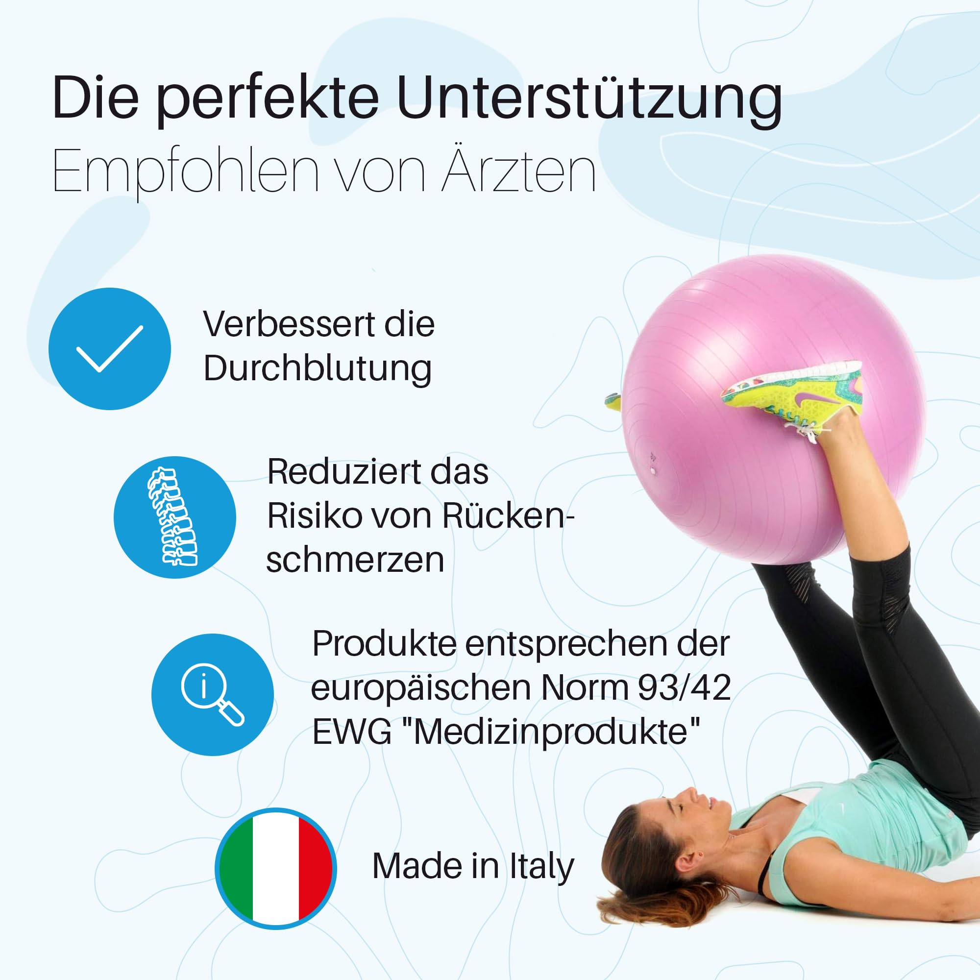 PEZZI Original Pezziball MAXAFE mit Ballschale Sitzball