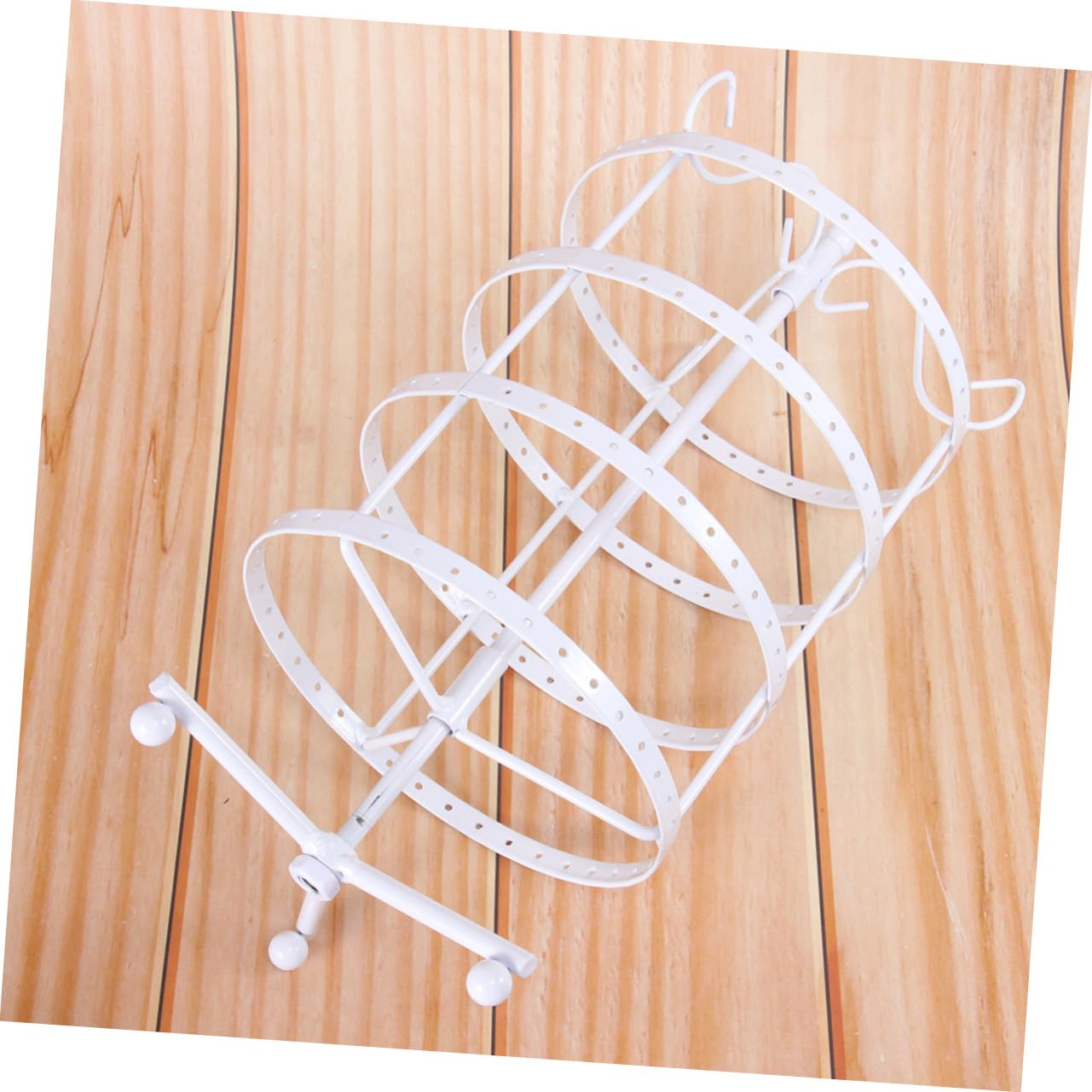 Ipetboom Espositore per Orecchini Girevole a 4 Livelli 144 Fori Bianco | Supporto Rotondo in Metallo Resistente, per Negozi e Casa, Adatto a Ragazze e Donne