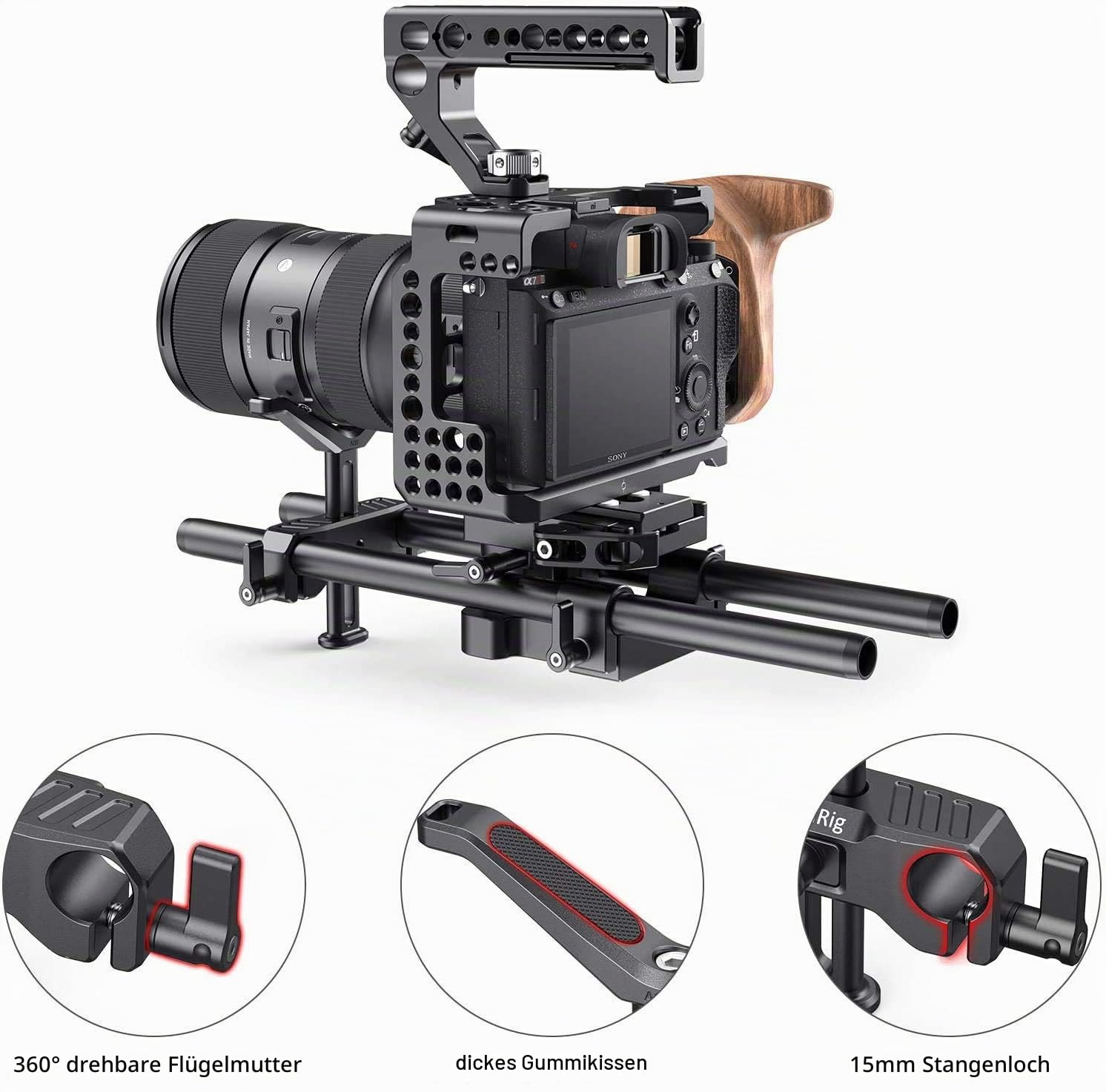 SMALLRIG 15mm LWS Linsenunterstützung für Langes Objektiv - BSL2681