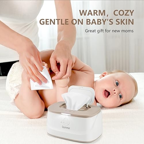 Miniatura 6 de Calentador de toallitas para bebés, calentador de toallitas y dispensador de toallitas húmedas para bebés, 3 controles de temperatura, calentador de