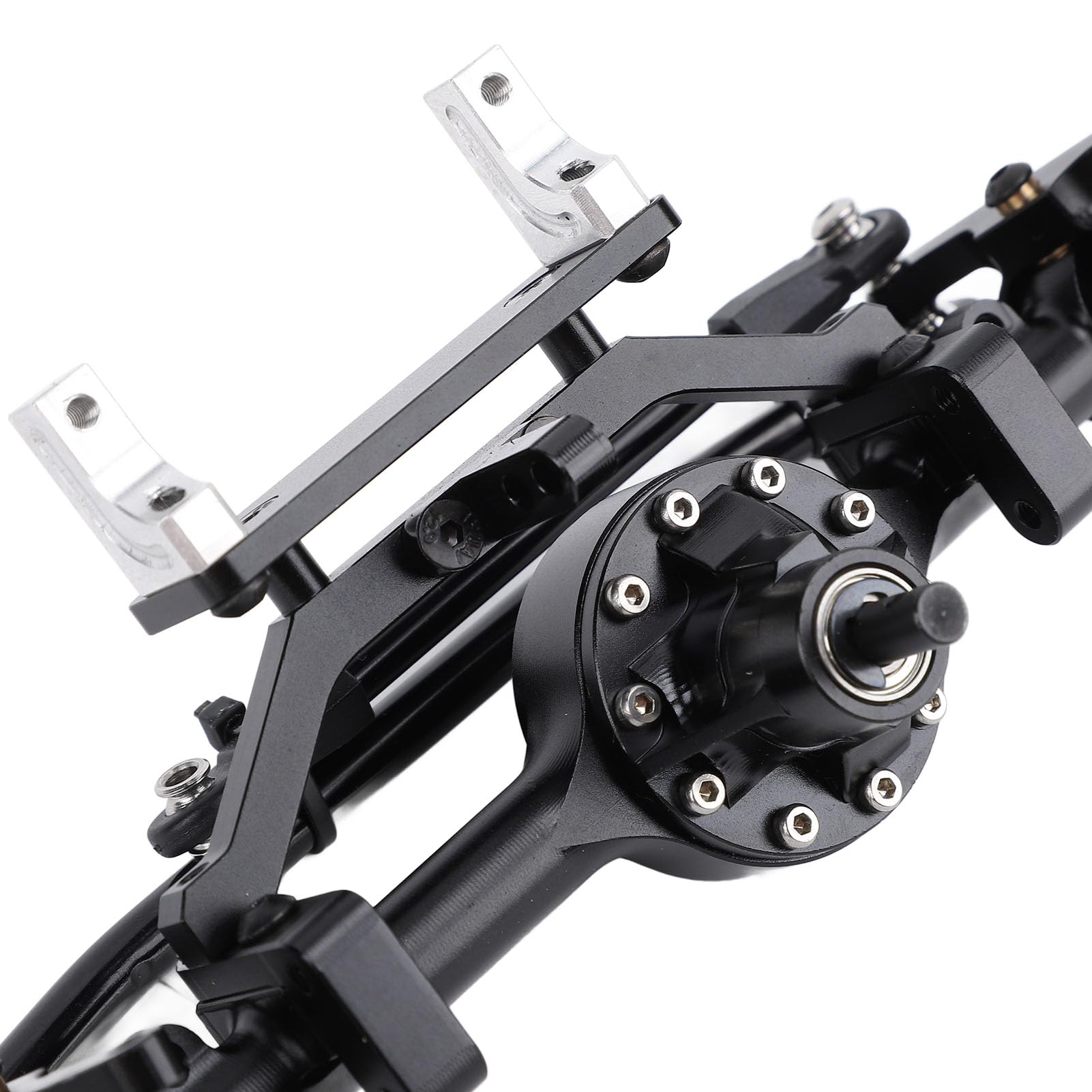 Kompletny zestaw przedniej osi tylnej ze stopu aluminium CNC Wysoka wytrzymałość Trwałe części do modernizacji do samochodu gąsienicowego RC 1/10 Model Yota D90 Ulepszony zestaw