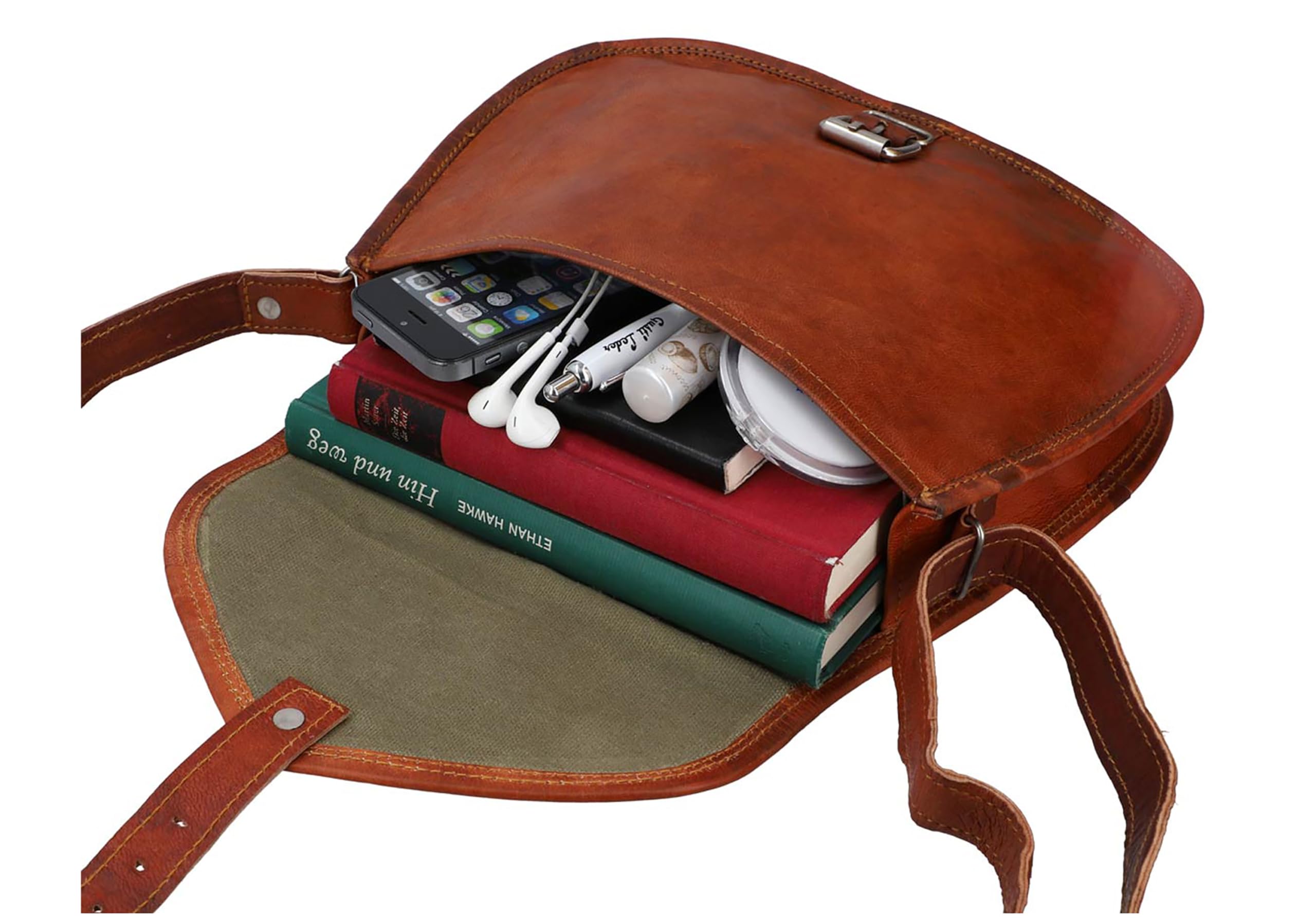 Gusti Bolso de cuero - Charleen Bolso bandolera de piel marrón
