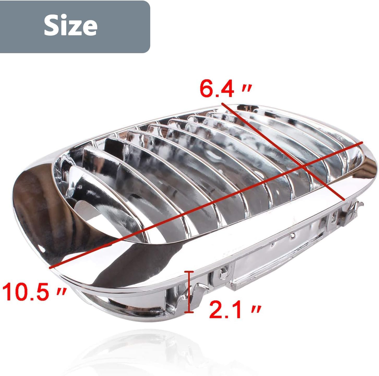 Heart Horse Front Kidney Grille Chrome Hood 2 Doors Grill Compatible for 1999-2002 E46 2-Door M3 323 i/is 325Ci 328 i/is/Ci 330Ci