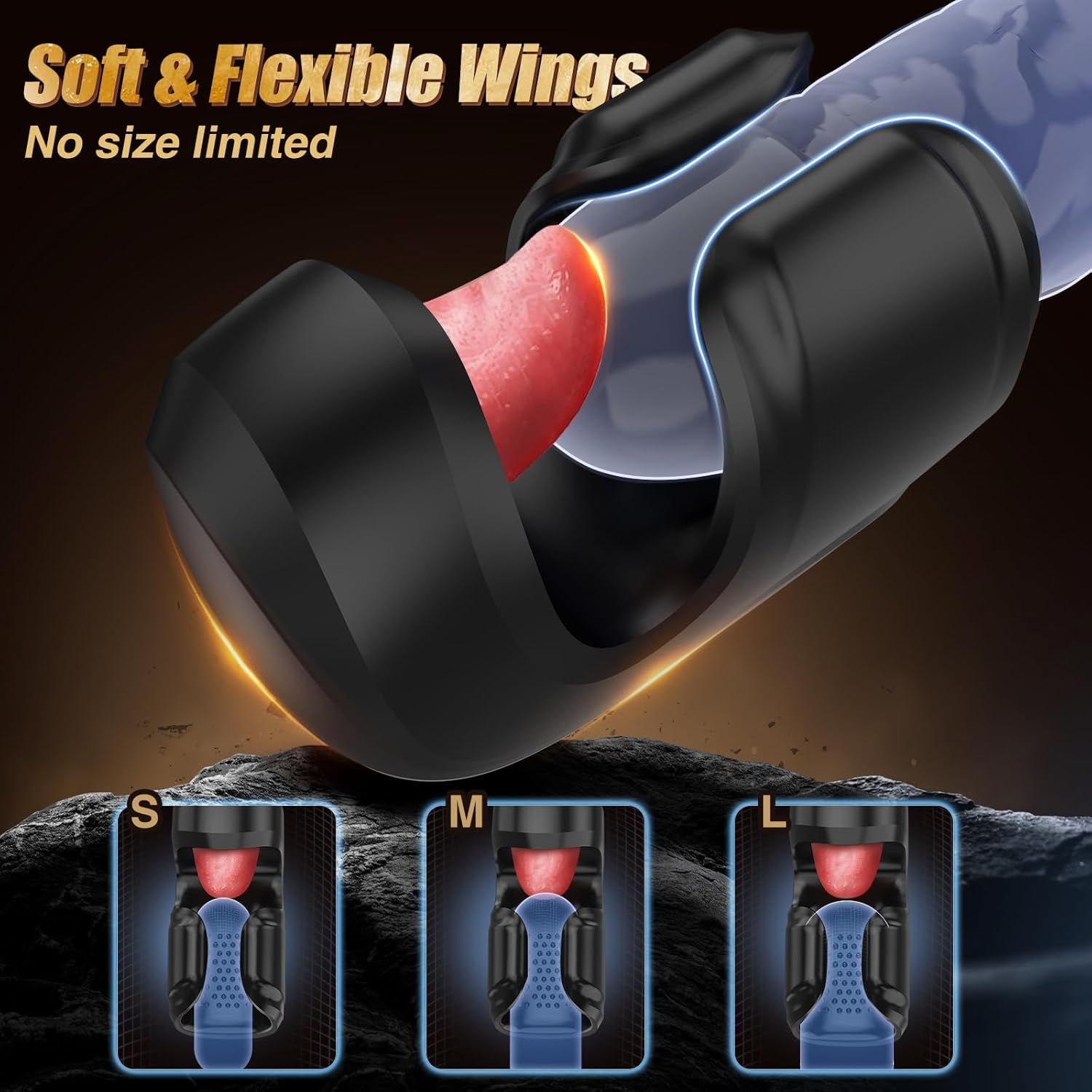 Male Sex Toys for Men - Male Masturbator Penis Training Vibrator, 10 Clamping & Vibrating & Tongue-Licking Adult Sex Toys, Intense Stroker Trainer for Increase Endurance & Ultimate Pleasure