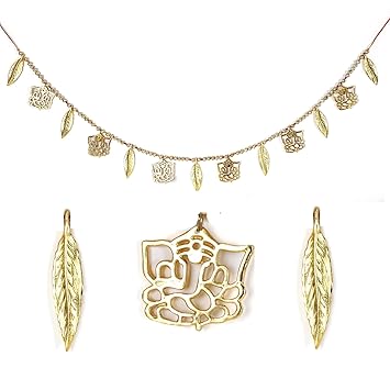 UAPAN MetalCraft Metal Decorative Toran Bandarwal Door Hangings (Toran-Ganesh with Leaf)