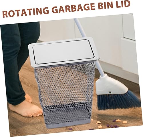 Miniatura 9 de BESTOYARD Tapa de cubo de basura, tapa empotrada de acero inoxidable, tapa de basura empotrada, tapa de accesorio de cocina, tapa para el hogar,