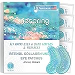 Onespring Eye Masks, Under Eye Patches for Puffiness, Retinol Collagen Eye Gel Pads, Reduce Wrinkles, Eye Bags & Dark circles - Face Mask Skincare, Anti Aging & Moisturizer, 24 Pairs