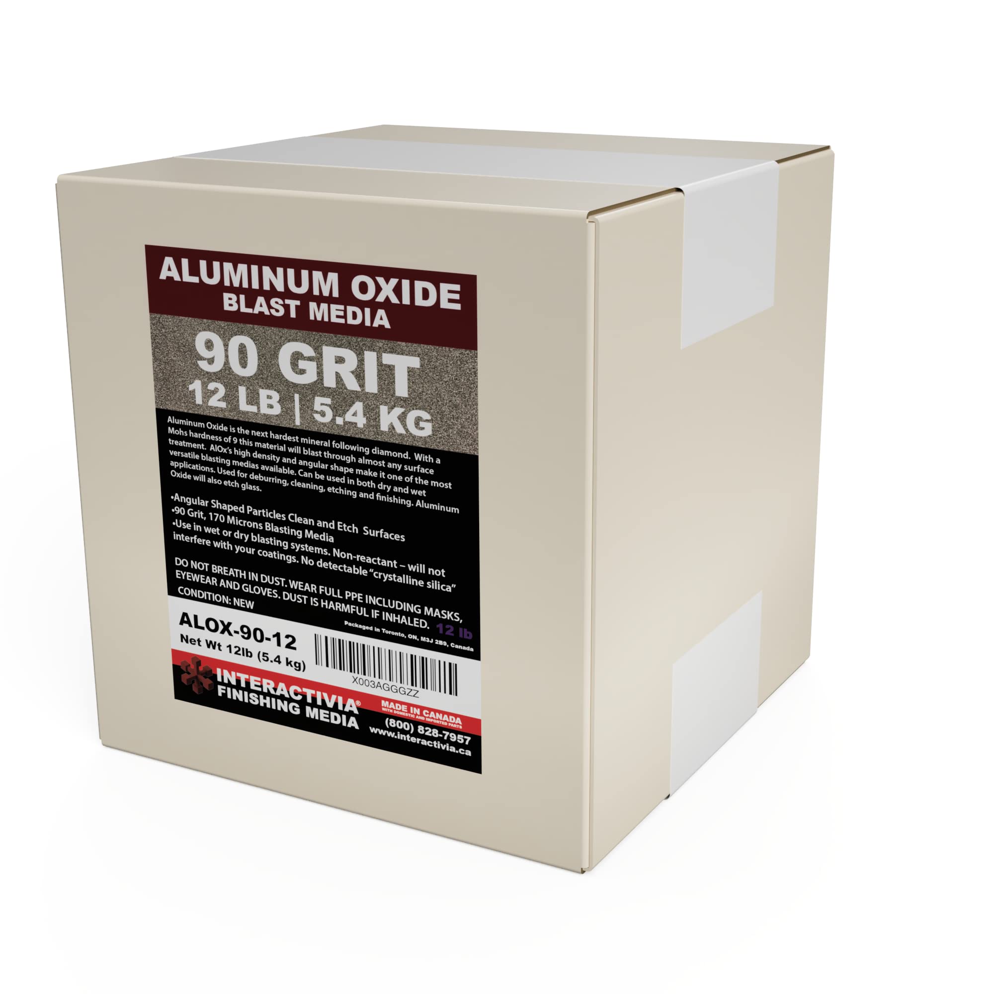 Photo 1 of #90 Aluminum Oxide - 12 LBS - Medium Premium Long-Lasting Sand Blasting Media, High Abrasive Force Sand Blaster Sand for Metal, Glass, Stone or Wood, Sandblasters, Blasting Cabinet, Blasting Guns