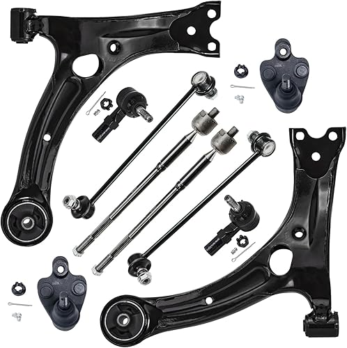 Miniatura 351 de Detroit Axle - Kit de suspensión frontal de 10 piezas para Chevy Trailblazer EXT GMC Envoy XL XUV Buick Rainier Isuzu Ascender Olds Bravada, brazos