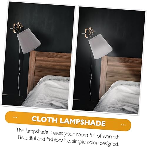 Miniatura 5 de DOITOOL 3 unids pantalla de tela de mesa lámpara de sombra clip en la lámpara de arpillera pantalla pantalla lámpara lámpara decorativa pantalla