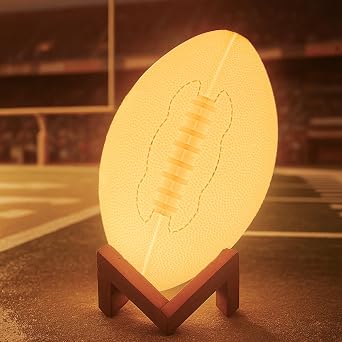 Football Night Light, Football lamp Light for Kids Room with Remote Control 16 Colors Changing Sport Fan Room Decoration Graduation Gifts for Men Dad Boy Kids M 7.7" D x 4.9" W x 4.9" H
