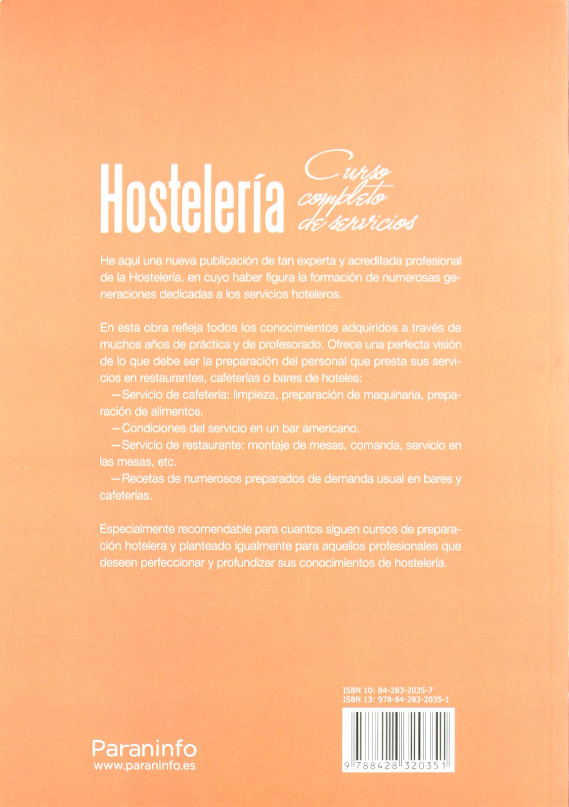 Hostelería : curso completo de servicios