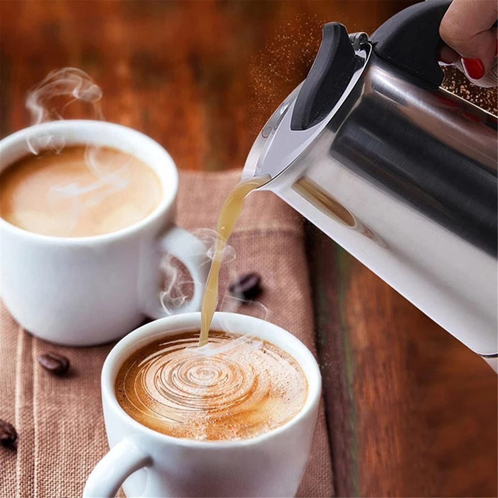 Kawiarka do mokki Ekspres do kawy Mokka Ekspres do kawy ze stali nierdzewnej Mokka Espresso Percolator Ekspres do kawy Prosty w użyciu (kolor: stal nierdzewna, rozmiar: 300 ml) (stal nierdzewna 100
