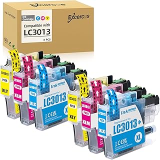 EXCERCUS LC3013 LC3011 Ink Cartridge Replacement for Brother LC3013 XL LC 3013 LC-3013 LC3011 Ink Compatible with MFC-J491DW MFC-J497DW MFC-J690DW MFC-J895DW Printer (2C 2M 2Y)
