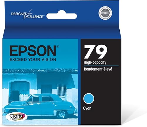 Cartucho de tinta Epson Claria de alta definición y alta capacidad 79 modelo T079 Cian