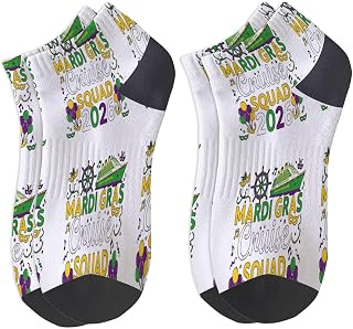 Mardi Gras Cruise Squad 2026 Carnival Ship Sock 2PC for Grandma