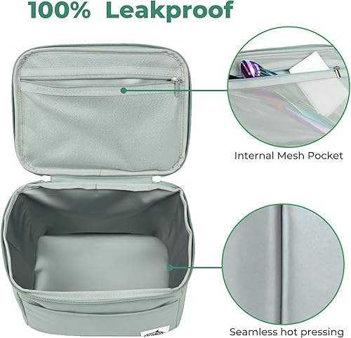 Miniatura 8 de Aosbos Lonchera negra para adultos, 7.5 l suave para el trabajo, oficina y picnic, a prueba de fugas, impermeable, cremalleras SBS Negro