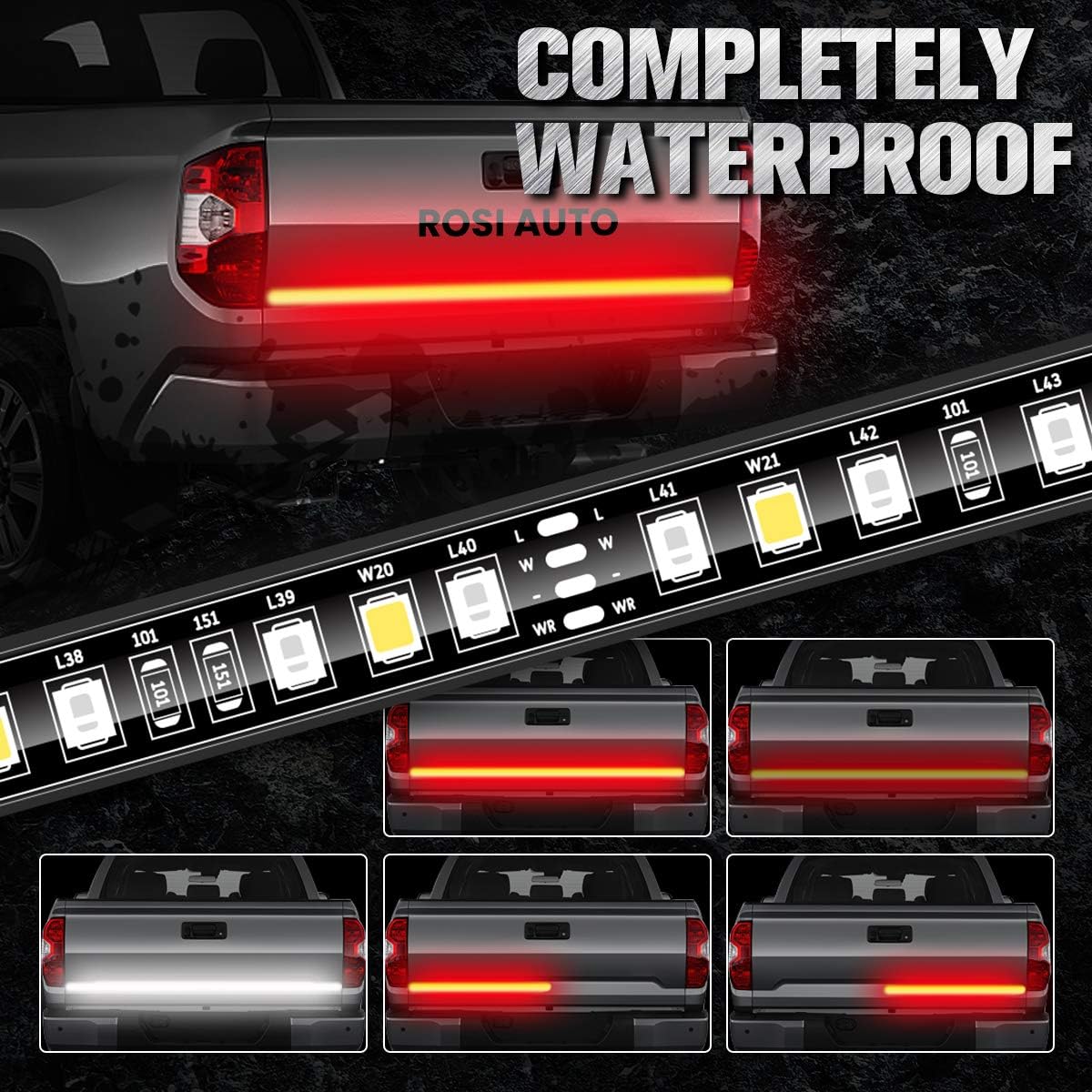 JUNEVEN Truck LED Running Board Lights Amber Side Marker Kit with White Courtesy Light Extended Crew Cab 2pc 70Inch 216 Led Bar Bed Light Strip for Pickup Trucks SUV Cars Work Van