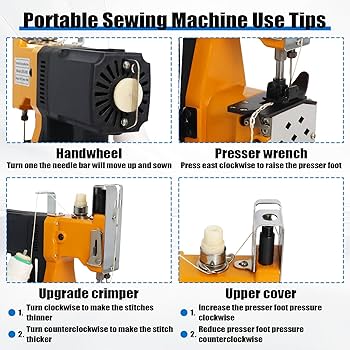 Amazon.com: Gk9-890 𝙋𝙤𝙧𝙩𝙖𝙗𝙡𝙚 Bag Closer Machine