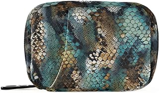 Snake Skin Print Weekly Medicine Pill Organizer Travel Pill Case Box Holder Container Small for Vitamin Supplement
