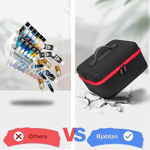 Miniatura 9 de Organizador de pintura acrílica para pintura acrílica de 2 onzas líquidas, estuche para pintura acrílica Apple Barrel con 10 pinceles de pintura,