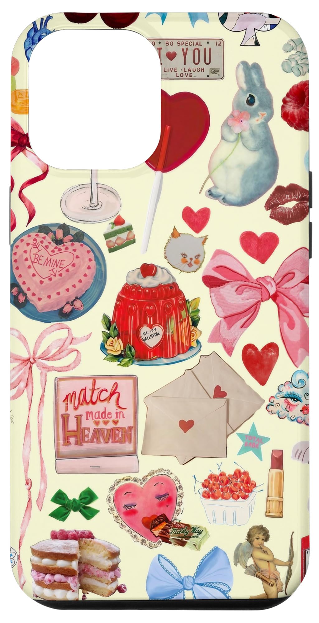 Vintage Collage Art Summer Coquette Pink Bow Aesthetic Case for iPhone 12 Pro Max
