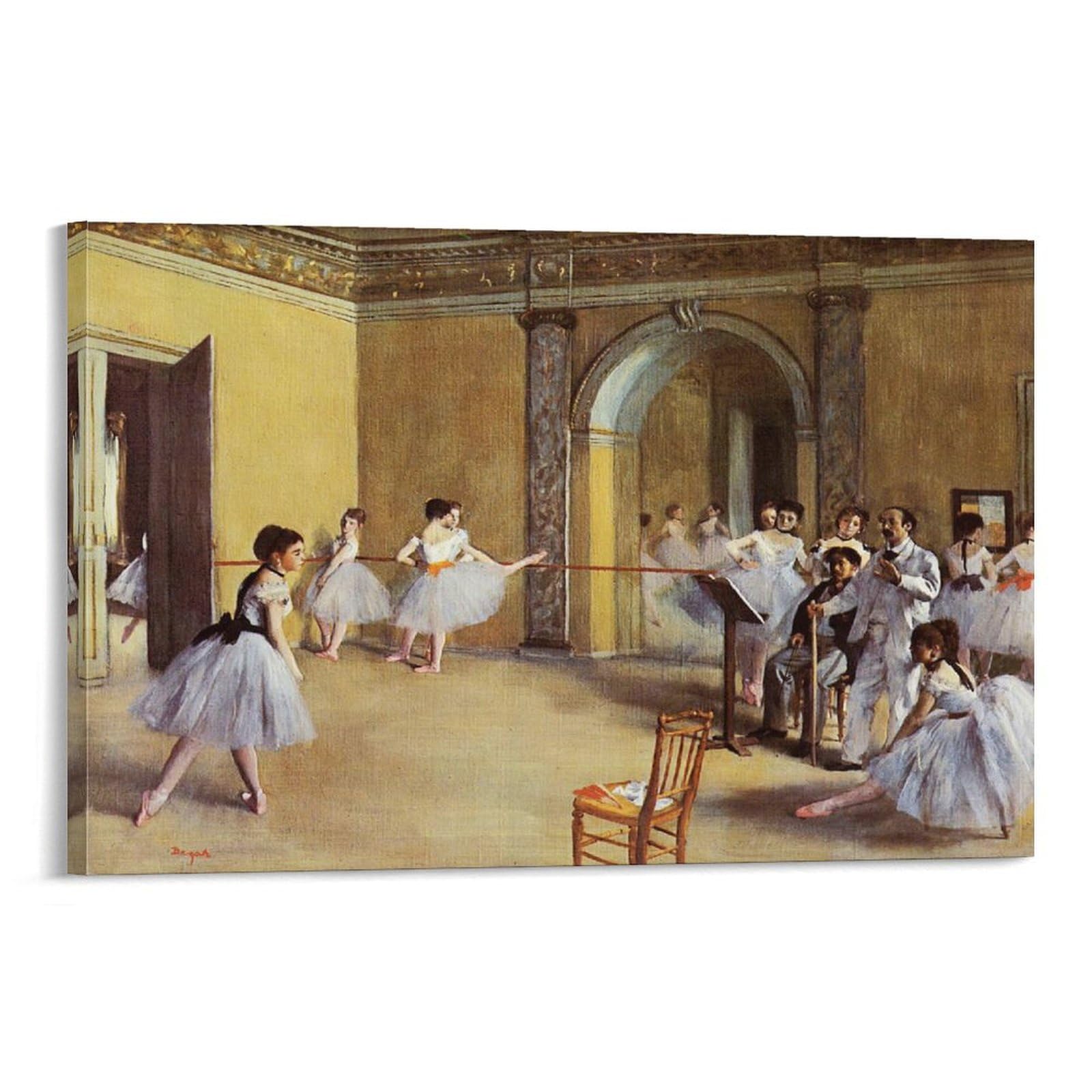 QINGYUAN Edgar Degas Dance Class at The Opera Poster Wall Art Poster Gifts Bedroom Home Decor Picture Canvas Painting Posters 20x30inch(50x75cm)