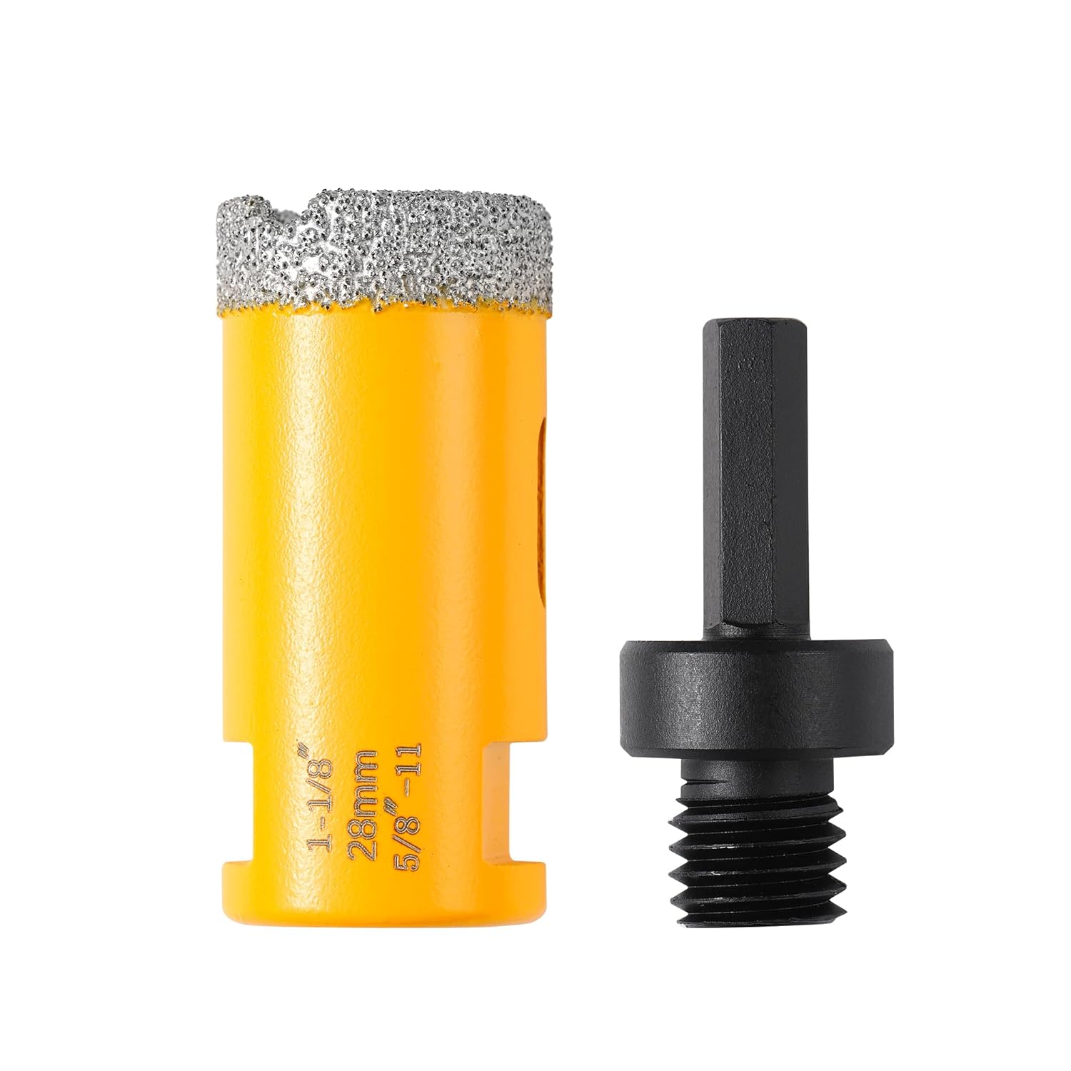 14Pcs Diamond Tile Hole Saw Kit,6/6/8/20/25/35/50/75/100MM Core Drill Bits Set with 2" Chamfer Bits and 4.9" Diamond Blades for Marble Ceramic Porcelain Tile