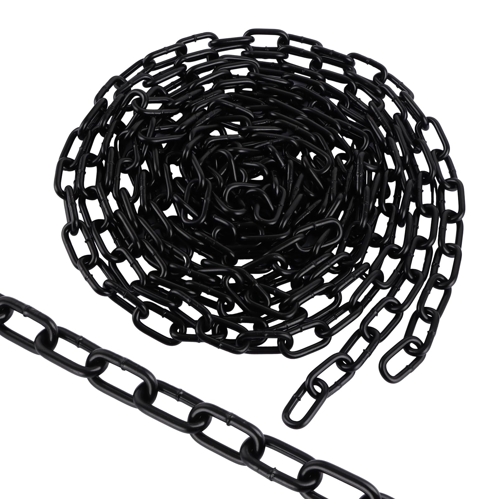 8 Meter Stahlkette Meterware, Ø 5mm metallkette, Eisenkette Silber, Kette Schwarz für Ankerkette Wäschekette Schwenkkette
