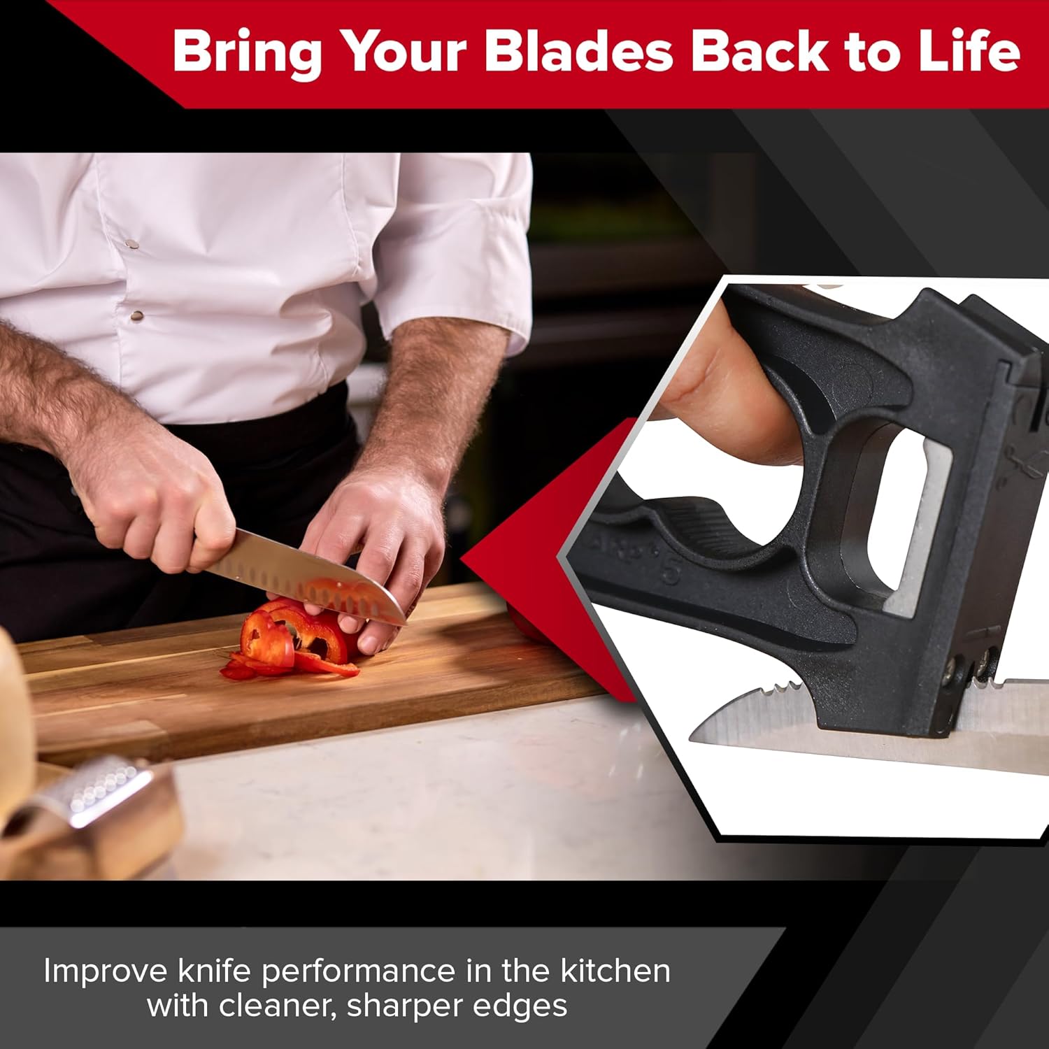 All-in-One Knife Sharpeners for Kitchen Knives, Gardening, & Pocket Knife Sharpening - Knife Sharpener Kit with Mini Blade Sharpener for Knives - Scissor Sharpener Tool