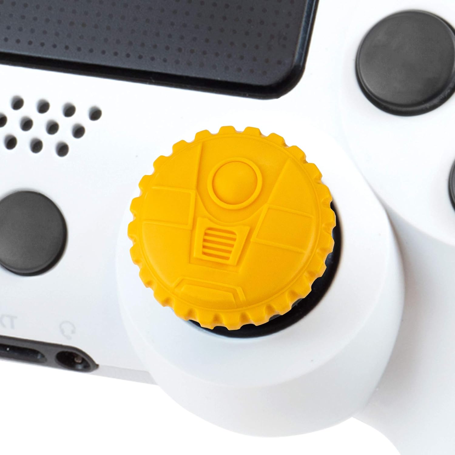 KontrolFreek Borderlands 3 Claptrap Performance Thumbsticks for PlayStation 4 (PS4) and PlayStation 5 (PS5) | 2 Mid-Rise Convex Thumbsticks | Yellow