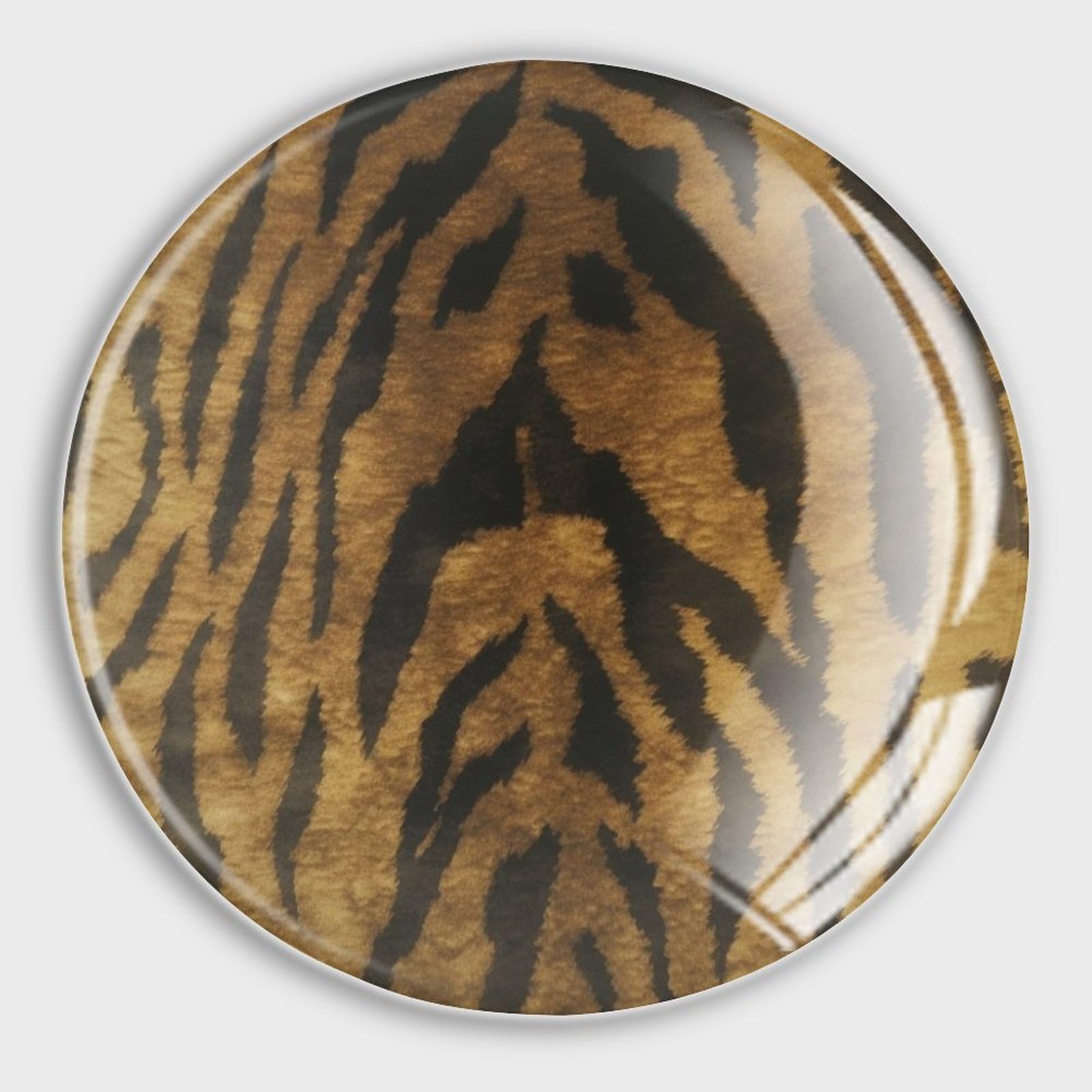Aimants de réfrigérateur en verre ethnique Dynasty de qualité supérieure avec motif tigre jaune