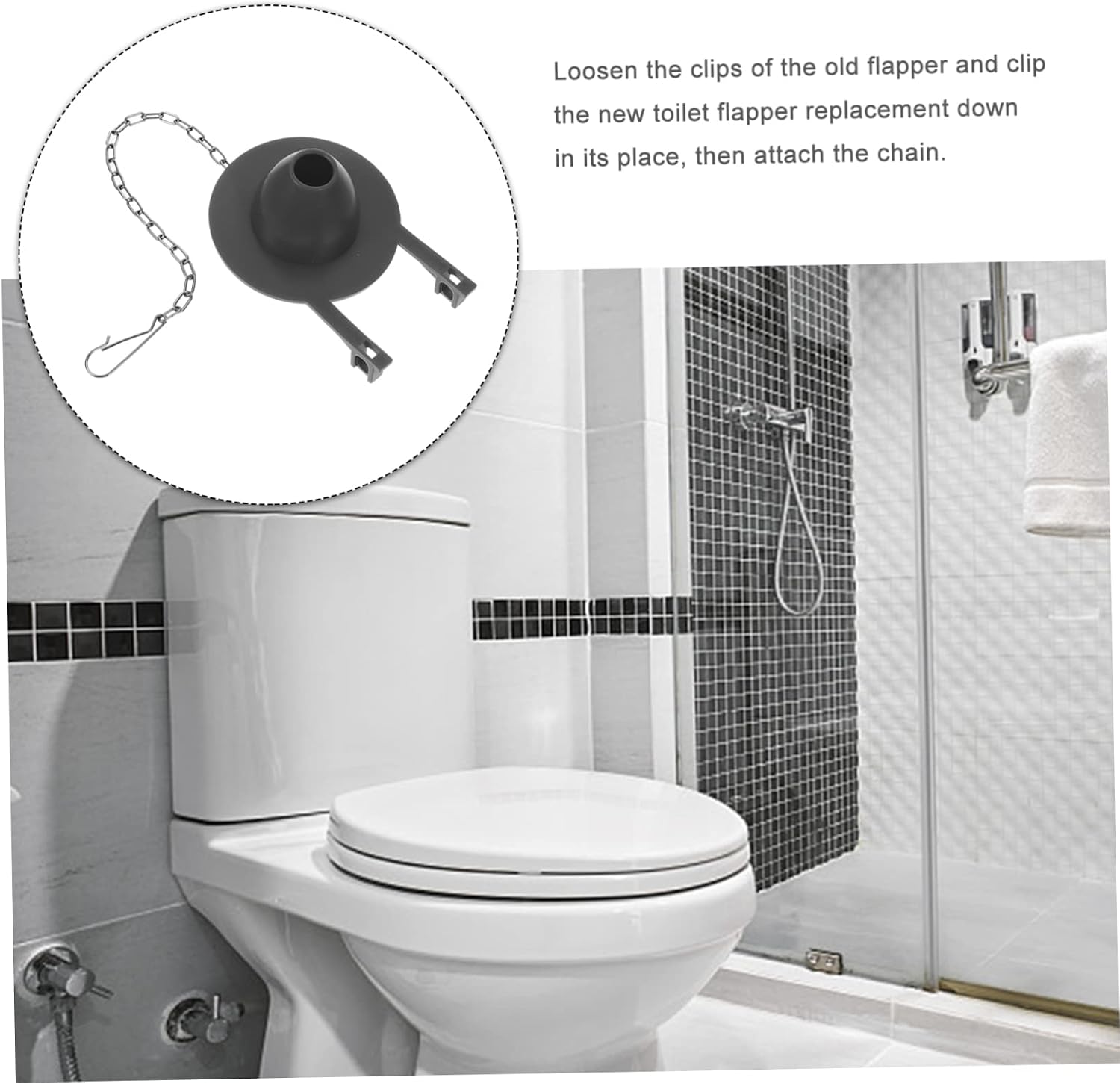 2pcs Save Water This Single Row Toilet Flapper Pvc Sealing Flapper Easy Install