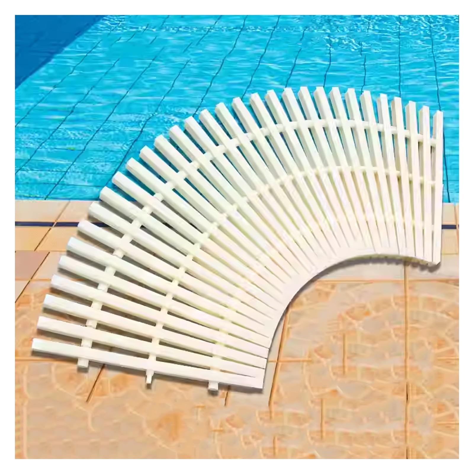 Rejilla de drenaje para piscina, cubierta de empalme de 3 agujeros, antideslizante, capacidad de carga de 250 kg, para entrada, patio, piscina, paquete de 20