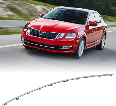 Car Front Grille For Skoda For Octavia 5E Facelift 2017 2018 2019 Front Bumper Lower Center Grille Chrome Trim 5E0853551 Front Bumper Grill