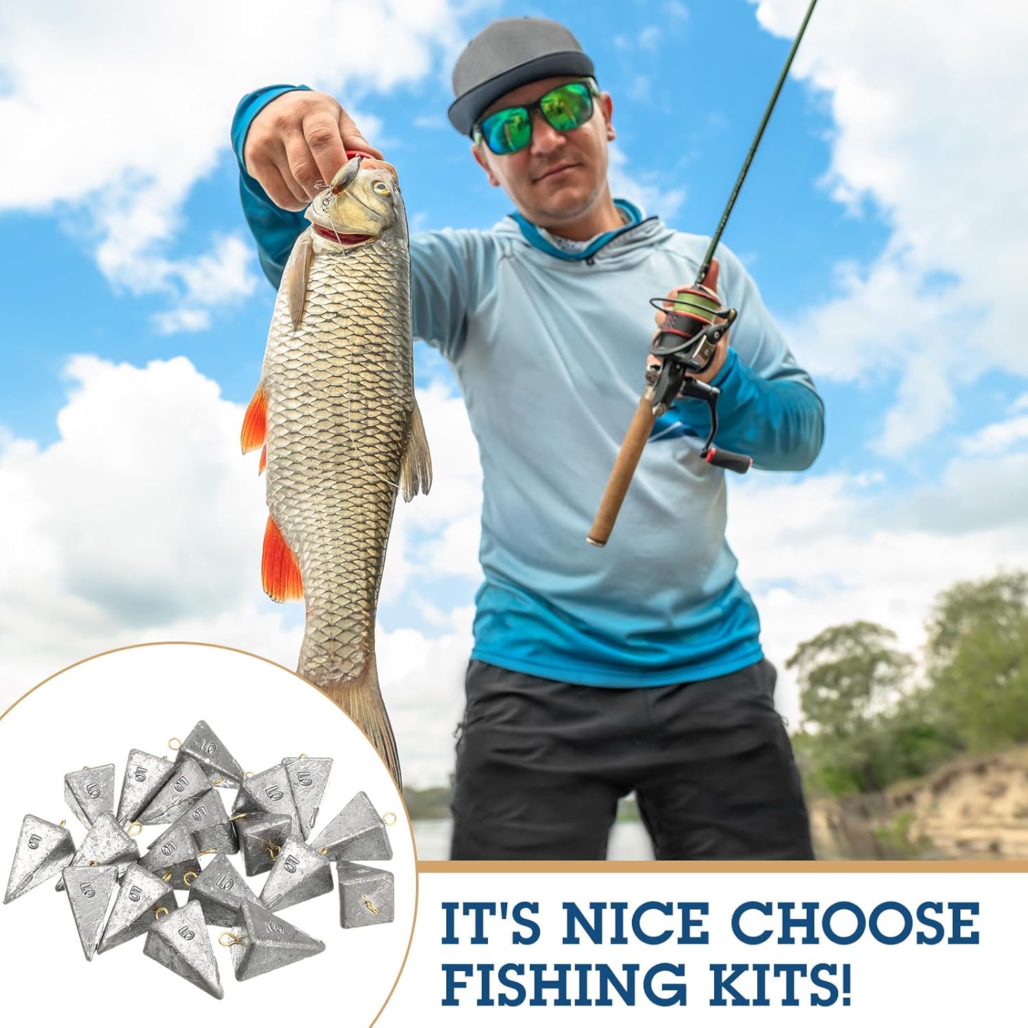 Shimeyao 18 Pieces Pyramid Sinkers Fishing Weights Triangle Fishing Sinkers Rig Pyramid Sinker for Ocean Saltwater Surf Bass Casting Gear Tackle