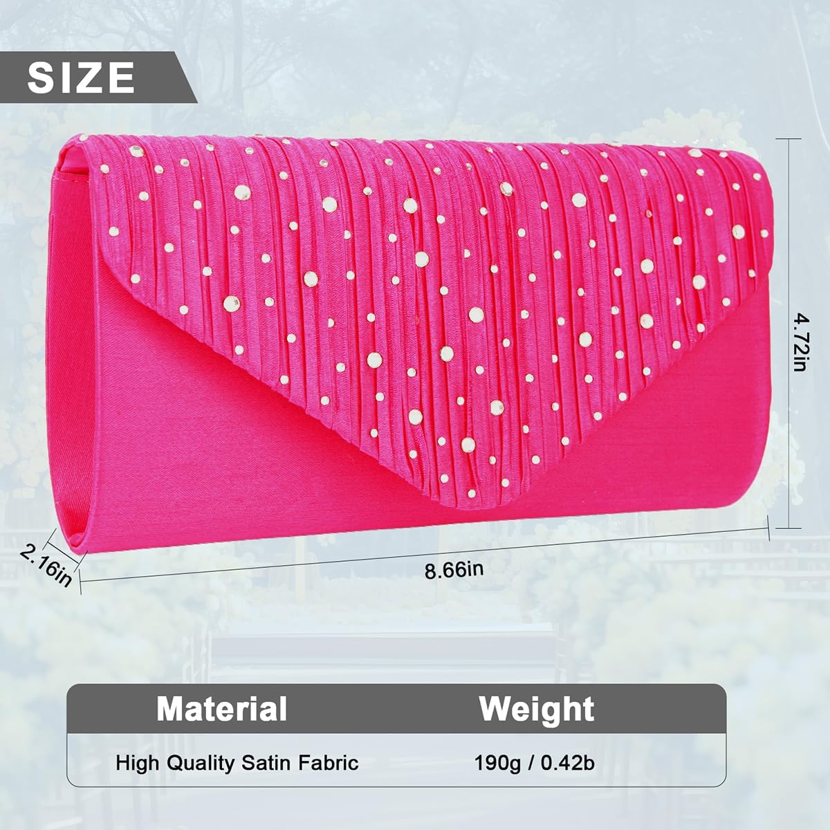 BBjinronjy Clutch Purses for Women Evening Bag Formal Rhinestone Handbags for Wedding Party Cocktail Prom Dinner - Image 5