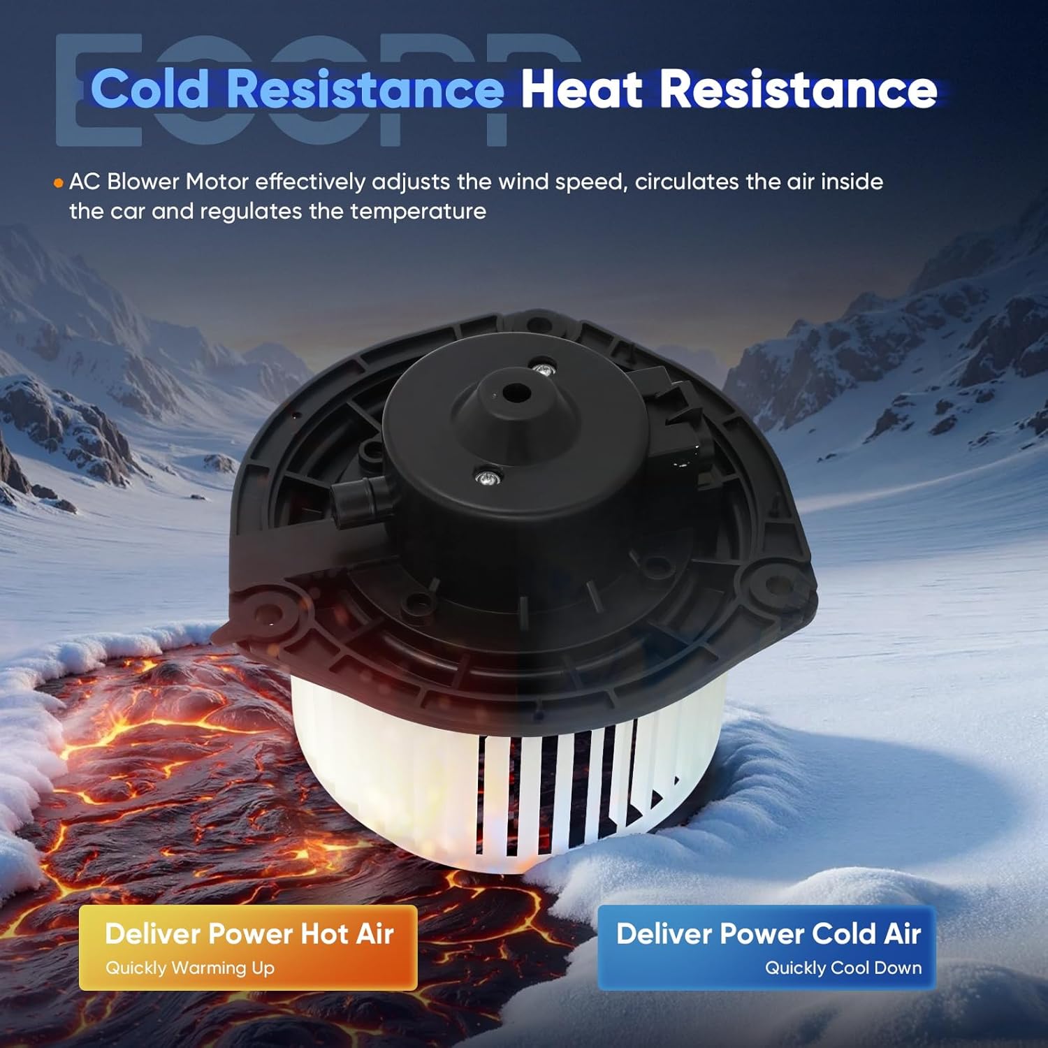 ECCPP HVAC AC Heater Blower Motor for Cadillac AC w/Fan Cage fit for 2002-2005 for Buick Lesabre /2002-2005 for Cadillac Deville /2002-2004 for Cadillac Seville /2002-2003 for Olds Aurora