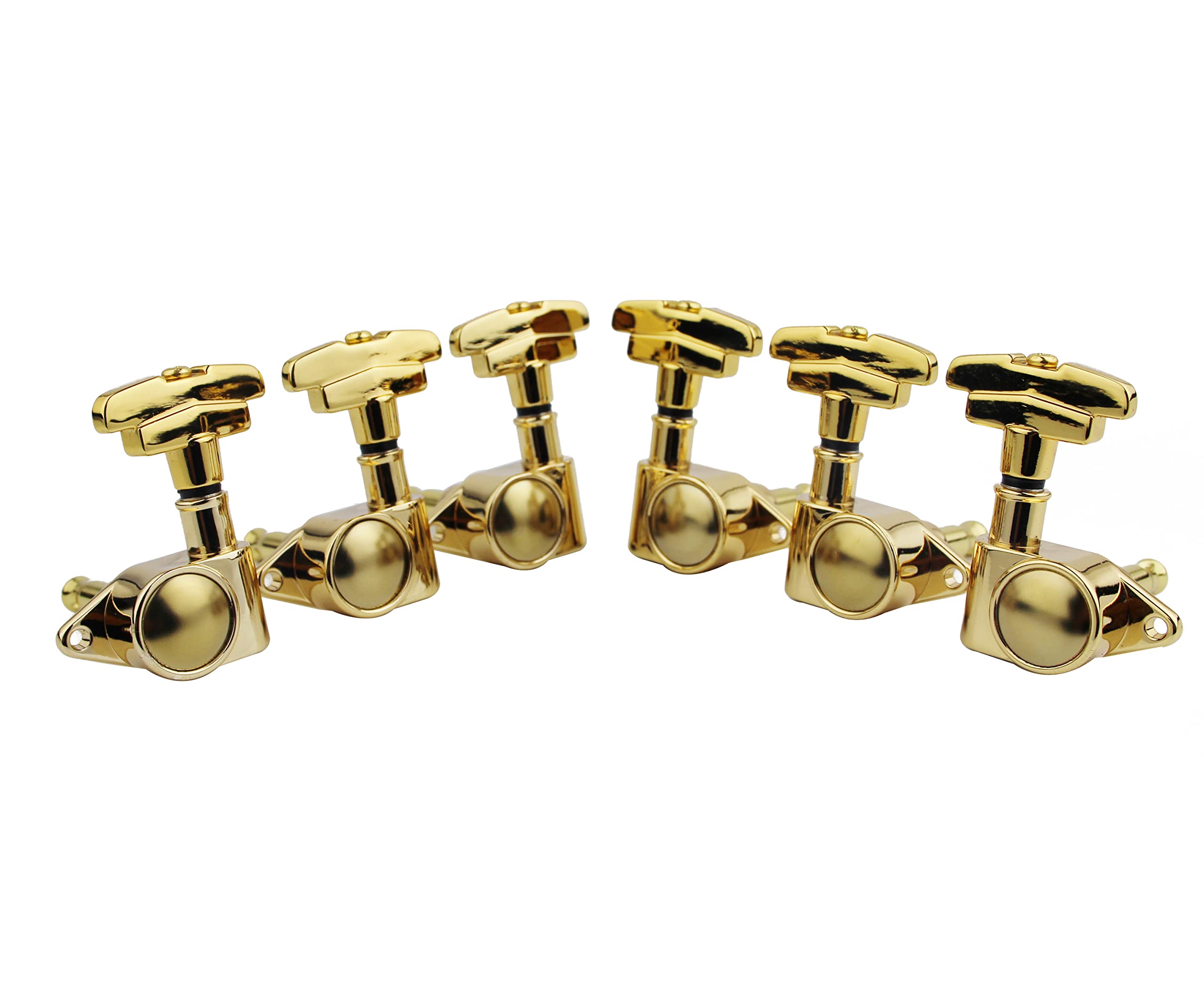 guyker3R3L Golden Guitar Tuning Pegs Tuner Machine Heads - 1:21 Sealed Art Deco Rotomatic Tuners with Imperial Style Head Replacement