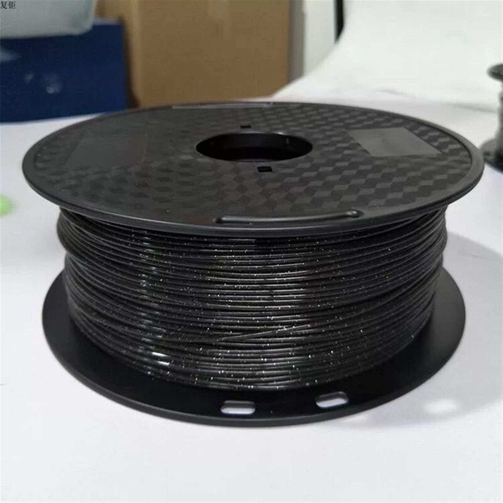 Filament do drukarki 3D, filament do drukowania 3D Crystal Black 1,75 mm 1 kg/500 g/250 g Filament do drukarki 3D błyszczący błyszczący materiał do drukowania 3D błyszczące włókna (kolor: kryształ