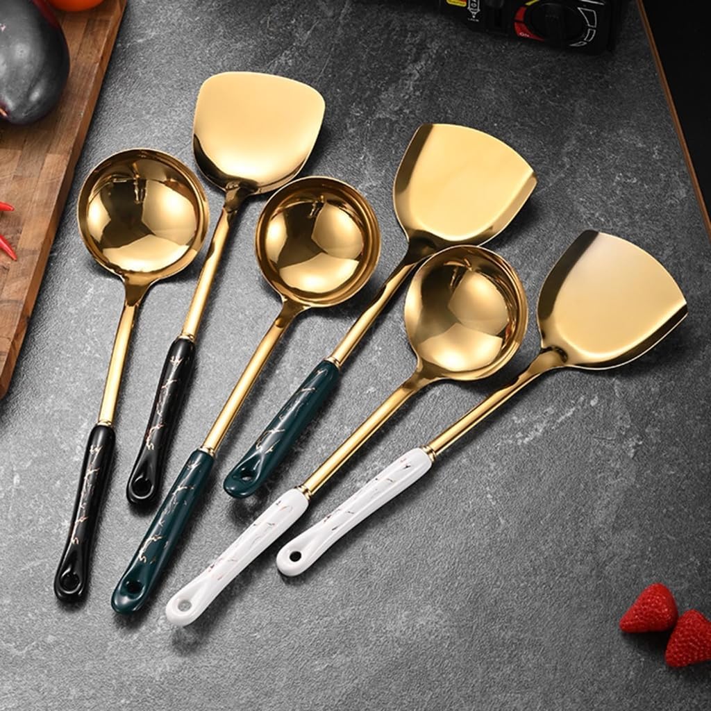 7Pcs Kitchen Utensils Set Stainless Steel Cooking Utensils Set Heat Resistant