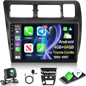 [4+64G] Car Radio for Toyota Corolla 1993-1997 Carplay and Android Auto