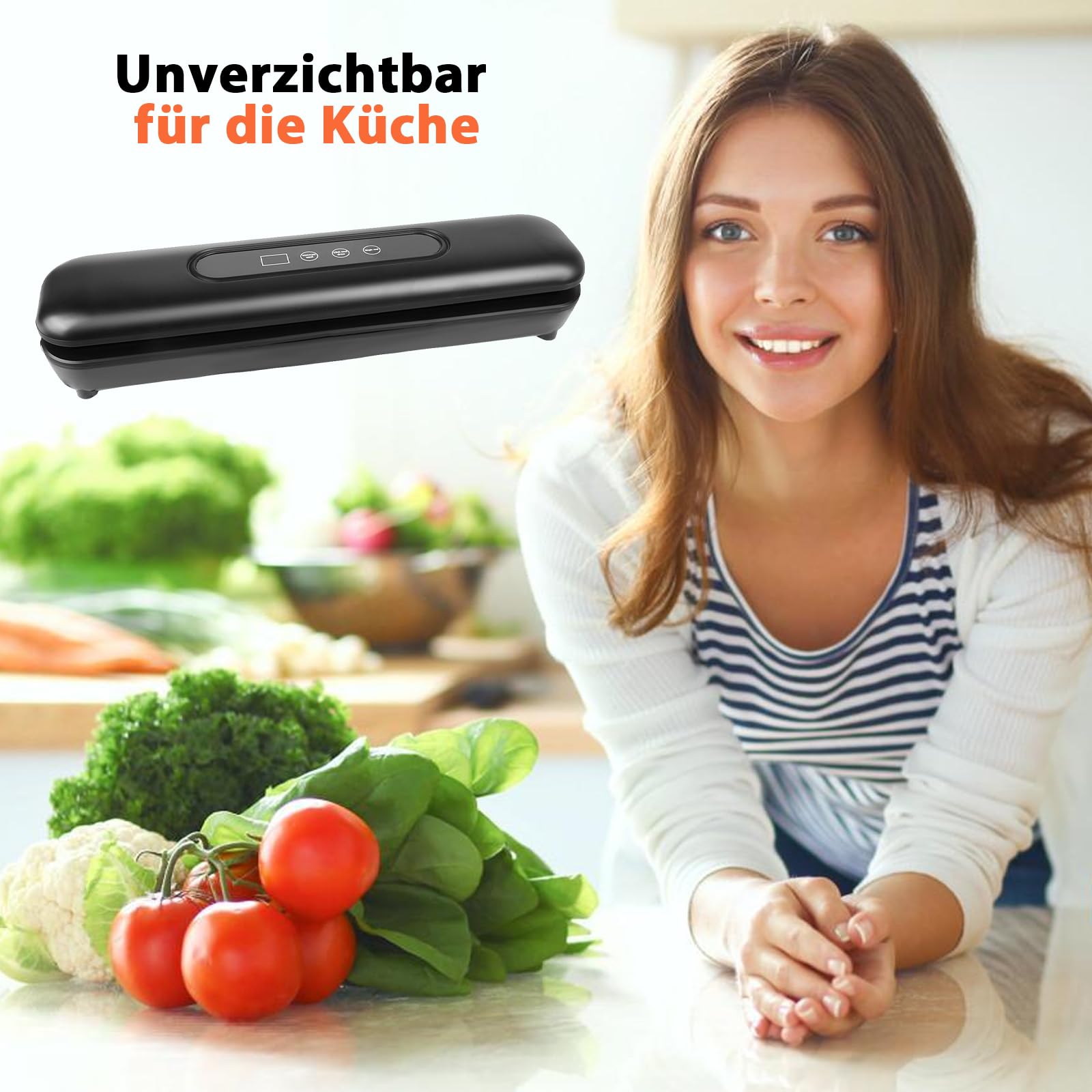 Image secondaire de Machine à Emballer Sous Vide HOSPAOP avec 20 Sacs - Scelleuse Automatique Noire