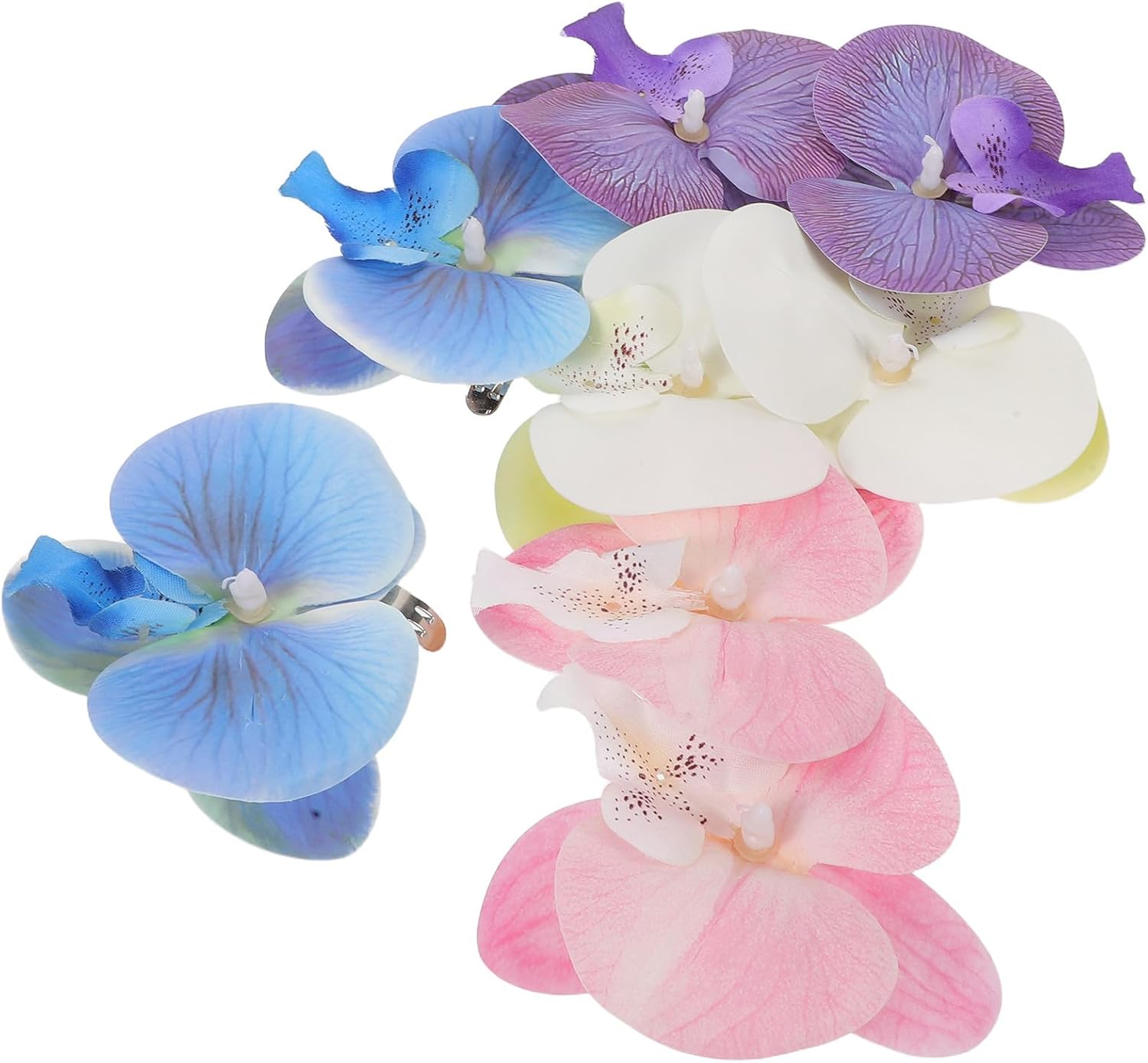 4 Pairs 4 Butterfly Orchid Shoe Clips Decorative Sandal Charms Set