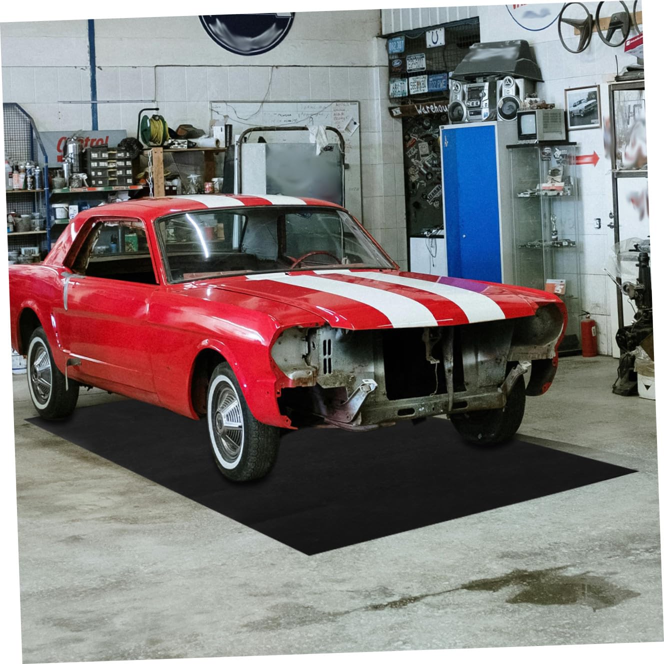 Luxshiny Tapis Absorbant Huile pour Garage Tapis Lavable Protection de Sol Déversement avec Caoutchouc et Durable pour Prévenir Les Fuites Huile